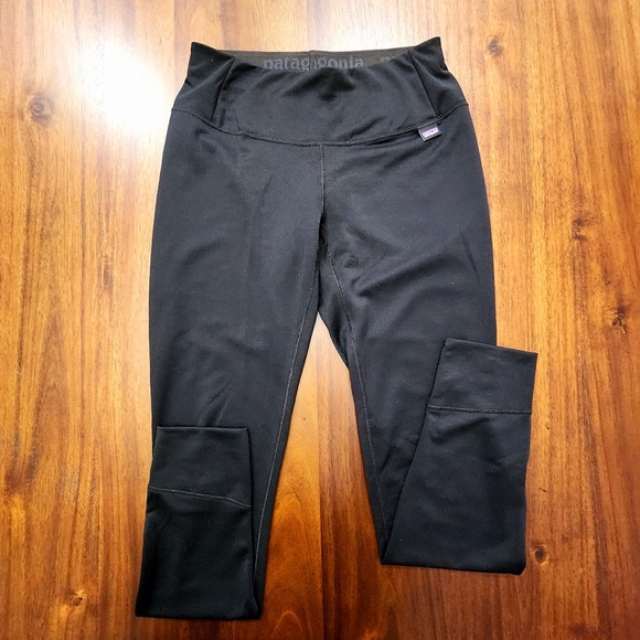 PATAGONIA Women's Midweight Capilene Baselayer Performance Leggings XS Black - Picture 1 of 5